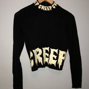 NWOT “Creep” Glow in the Dark Sweater